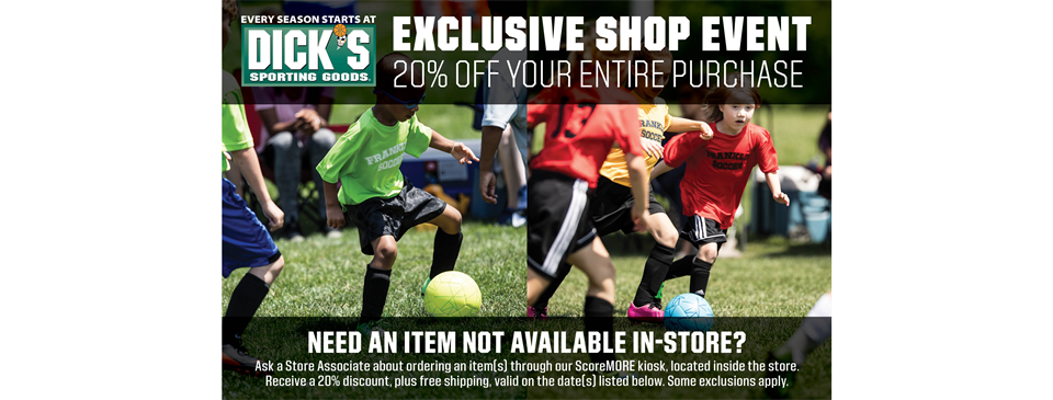 Dick's Sporting Goods Sale, April 7-10, Lincoln Park, South Loop