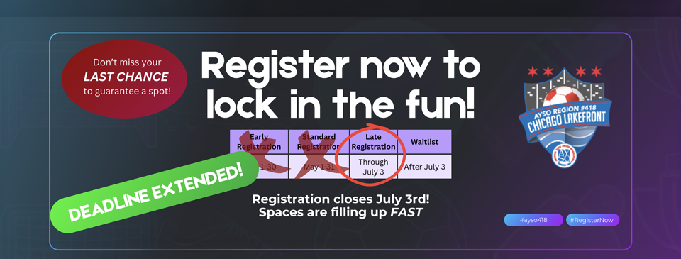 EXTENDED! Last Chance for for 2026-27 Registration!